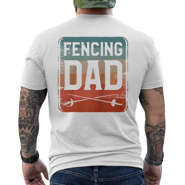 Fencing Dad Sword Fence Fencer Men's T-shirt Back Print