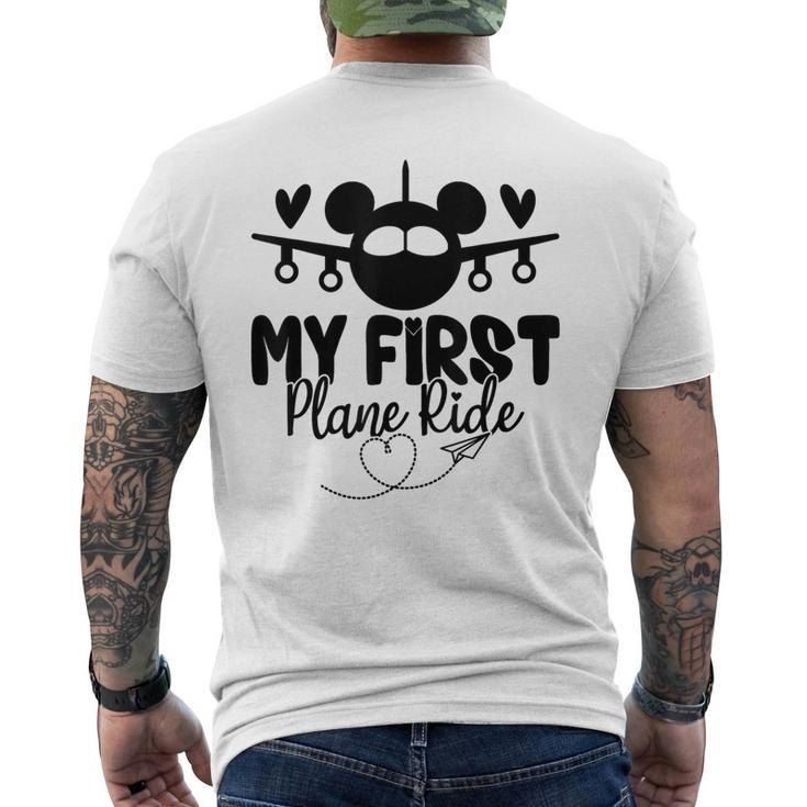 My First Plane Ride My 1St Flight Airplane Lovers Men's T-shirt Back Print