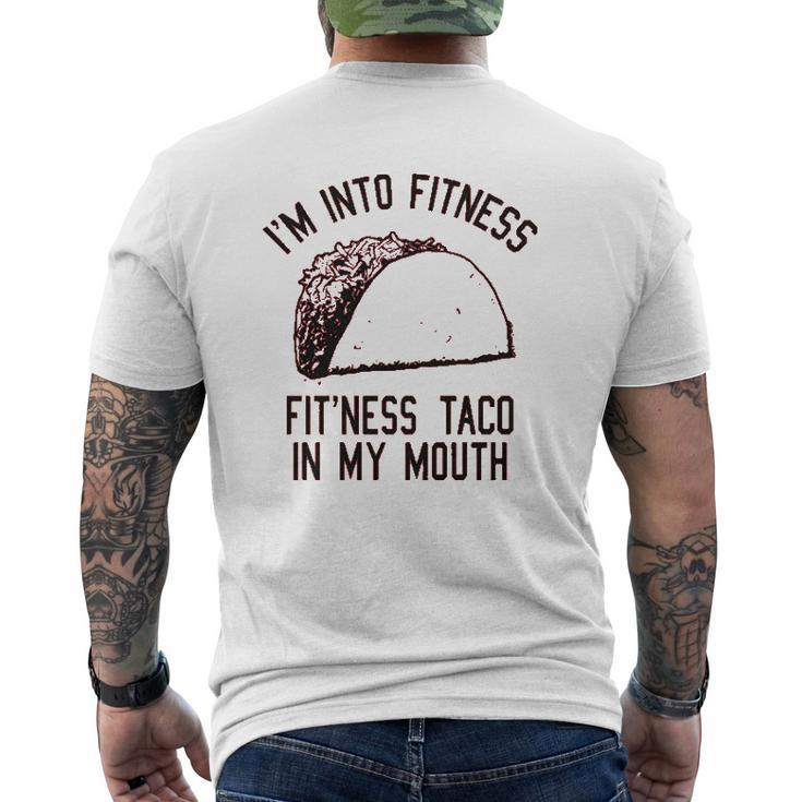 Fitness Taco Gym Mens Back Print T-shirt