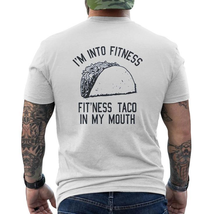 Fitness Taco Gym Mens Back Print T-shirt