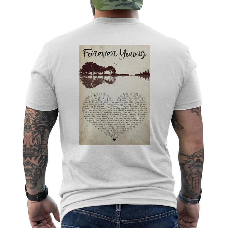 Forever Young Mens Back Print T-shirt