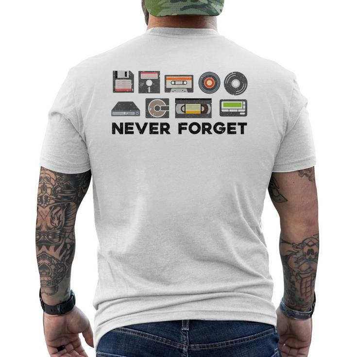 Never Forget Old Vintage Technology Men's T-shirt Back Print