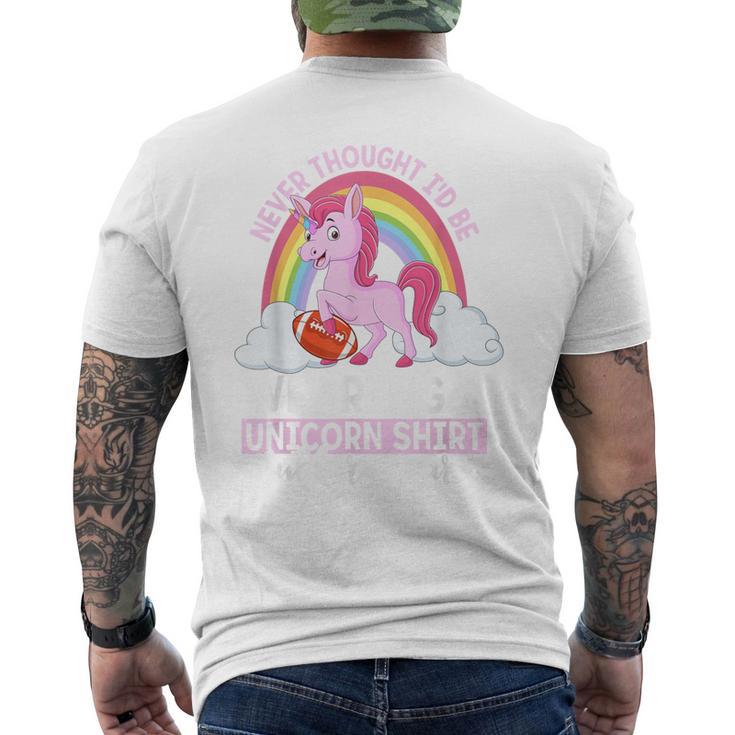 Fröhliches Einhorn-Regenbogen Kurzärmliges Herren-T-Kurzärmliges Herren-T-Shirt, Spruch 'Never Thought I'd Be...'