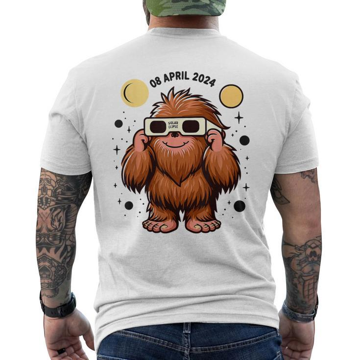 Bigfoot Total Solar Eclipse 2024 Sasquatch Totality Men's T-shirt Back Print