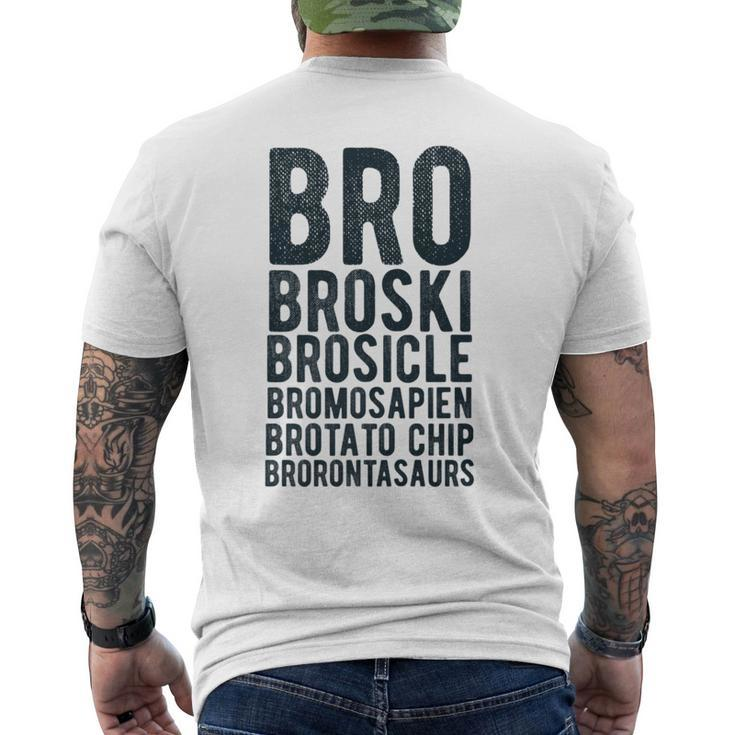 Brother Bro Names Sibling Family Or Friends Men's T-shirt Back Print