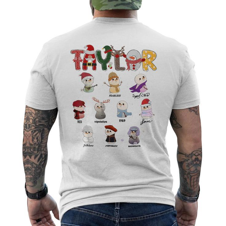 Christmas Taylor Santa First Name Personalized Xmas Men's T-shirt Back Print