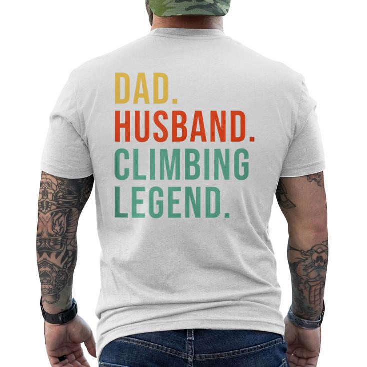 Climbing Dad Husband Legend Cool Father's Day Men's T-shirt Back Print