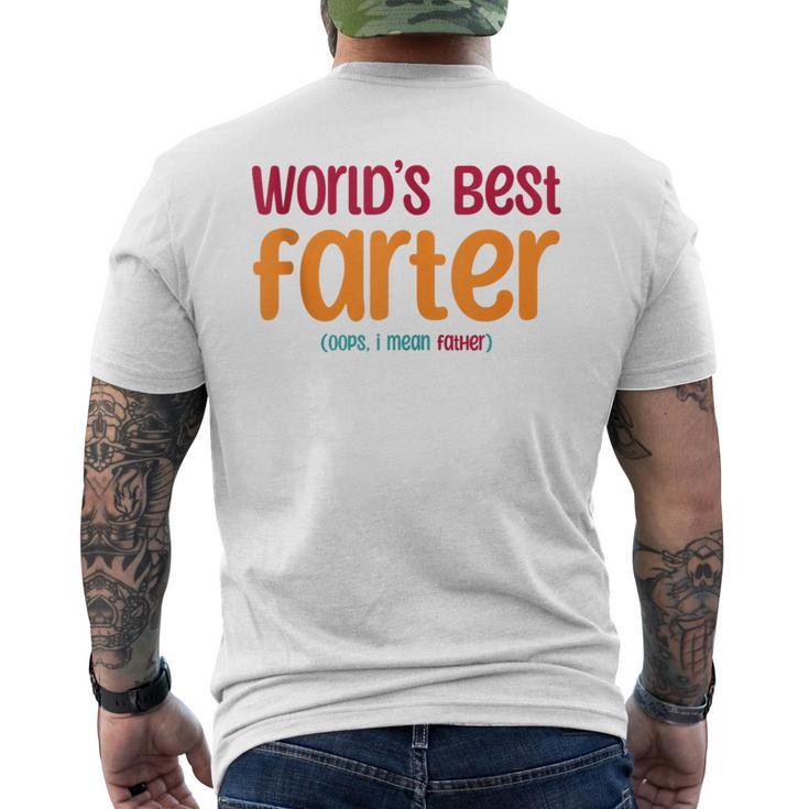 Dad Joke World's Best Farter I Mean Father Fathers Day Men's T-shirt Back Print
