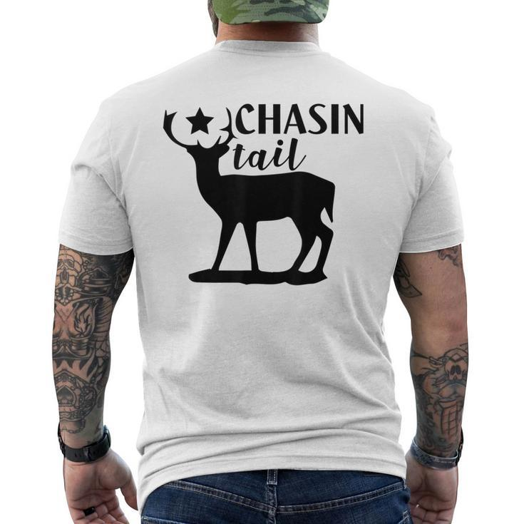 Deer Hunting Chasin Tail Men's T-shirt Back Print