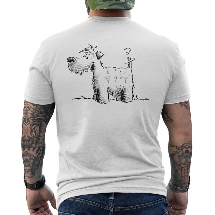 Dog Motif For Schnauzer Or Terrier Lovers T-Shirt mit Rückendruck