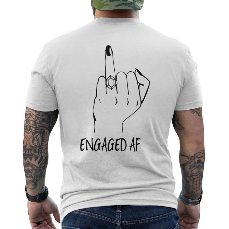 Engaged Af Bride Finger Future Engagement Diamond Ring Men's T-shirt Back Print