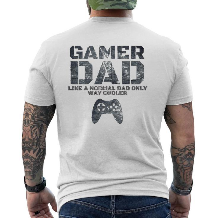 Father Dad Daddy Husband gamer Dad Mens Back Print T-shirt