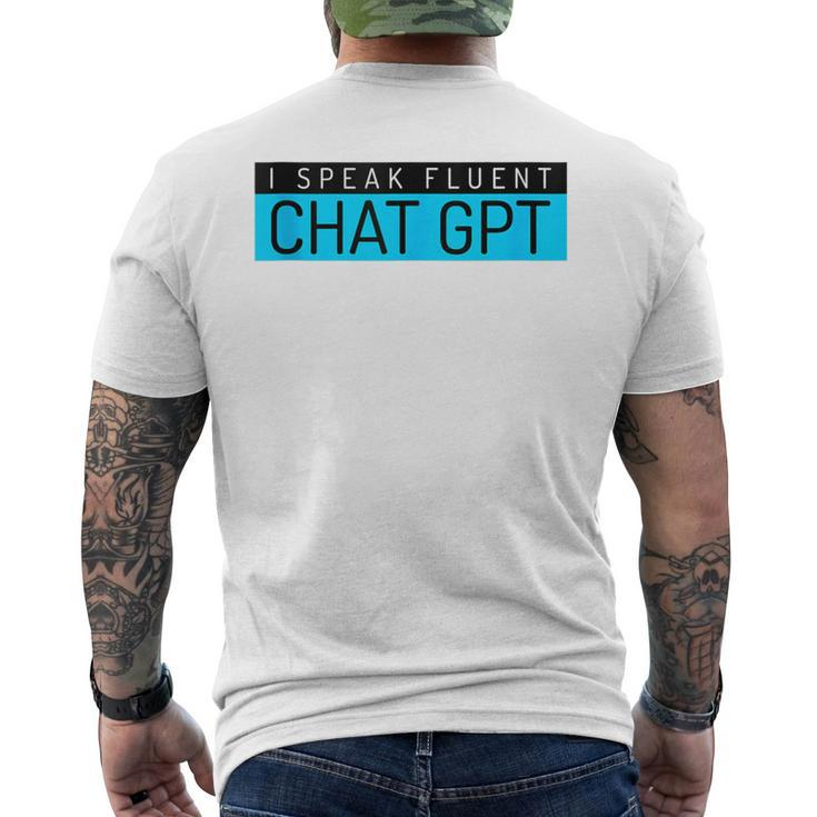 Father's Day Nerd Man Chat Gpt Joke Gym Men's T-shirt Back Print