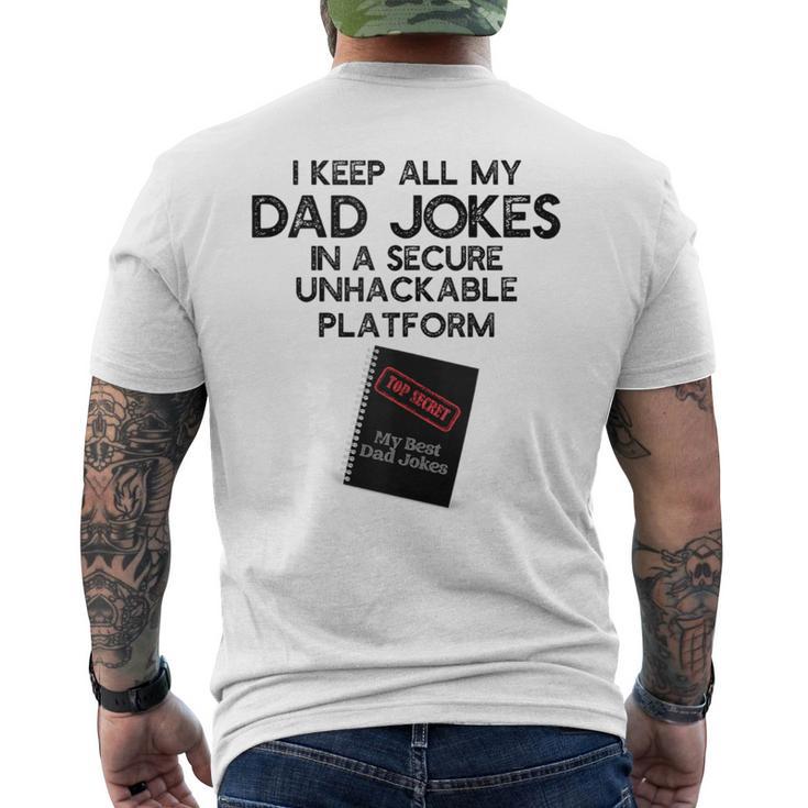 Geeky Dad Jokes Men's T-shirt Back Print