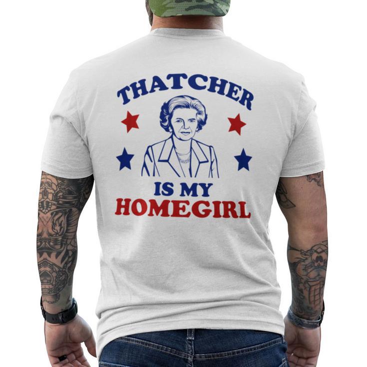 Margaret Thatcher British UK Britain Men's T-shirt Back Print