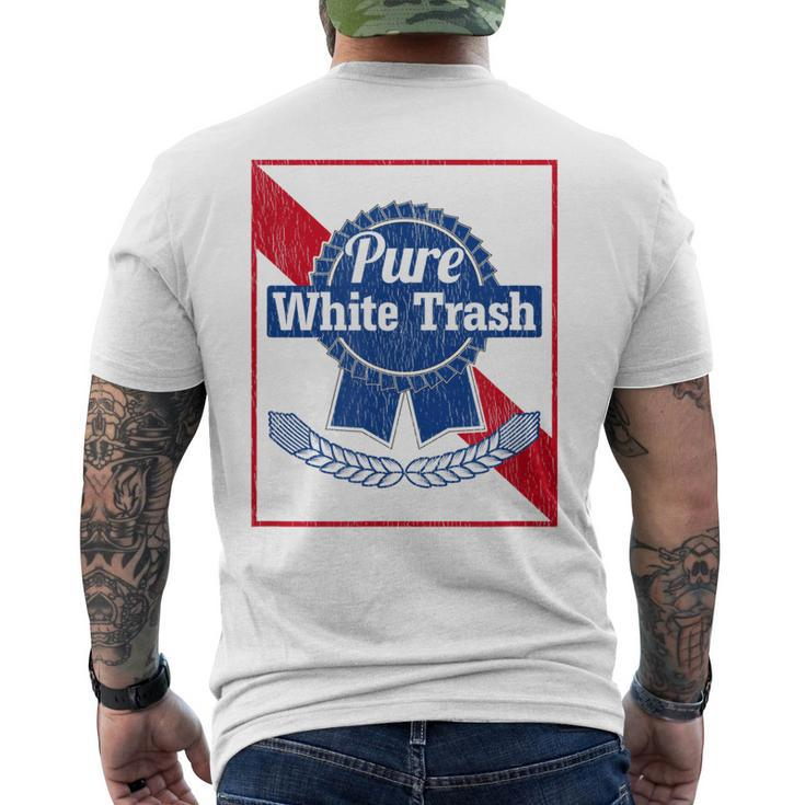 Redneck Pure White Trash Mens Back Print T-shirt