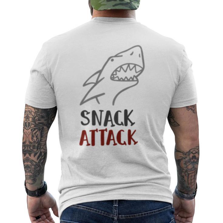 Shark Lovers Snack Attack Great 4 All Men's T-shirt Back Print