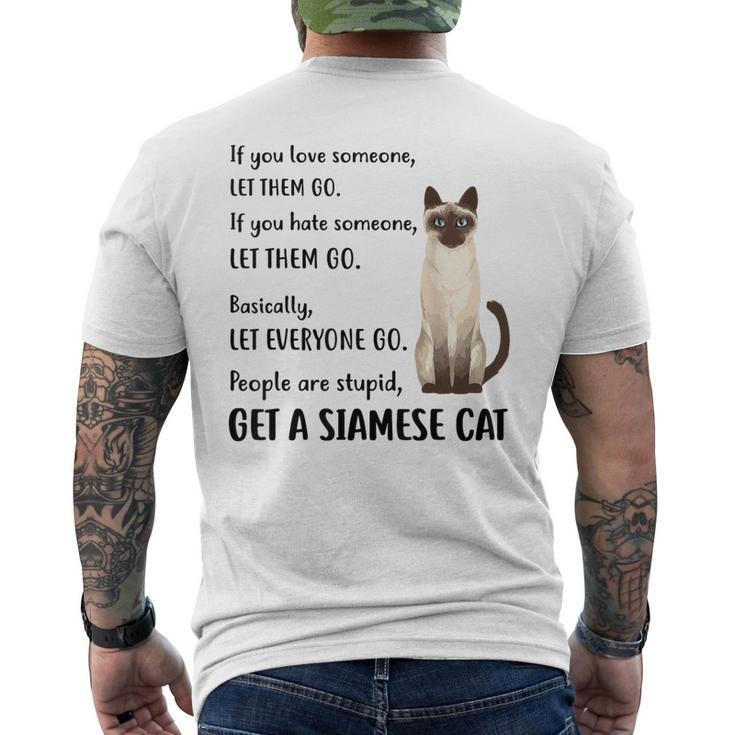 Siamese Apparel Get A Siamese Kitten Cat Men's T-shirt Back Print