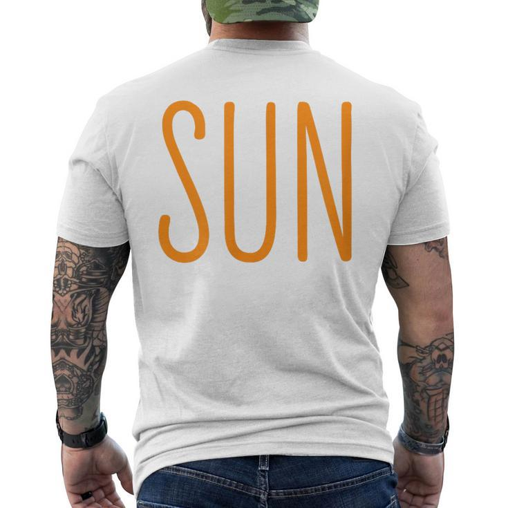 Us Solar Eclipse 2024 Sun Couples Costume Matching Men's T-shirt Back Print