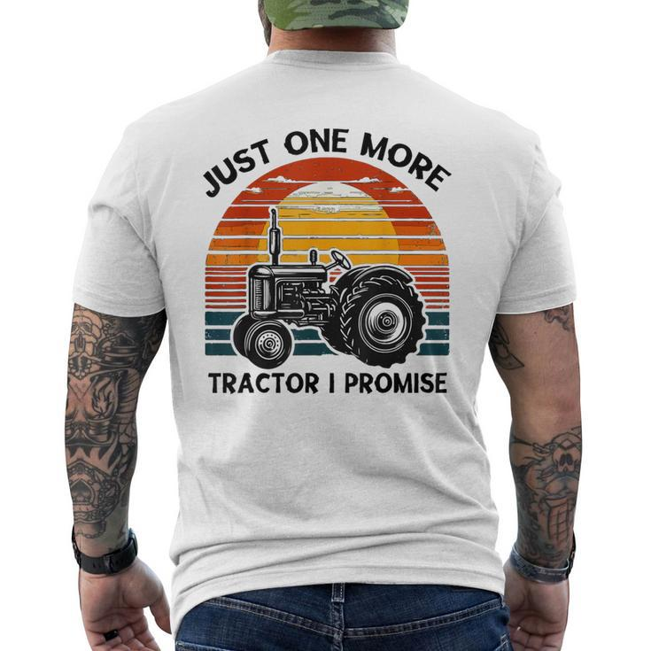 Vintage  Just One More Tractor I Promise Men's T-shirt Back Print