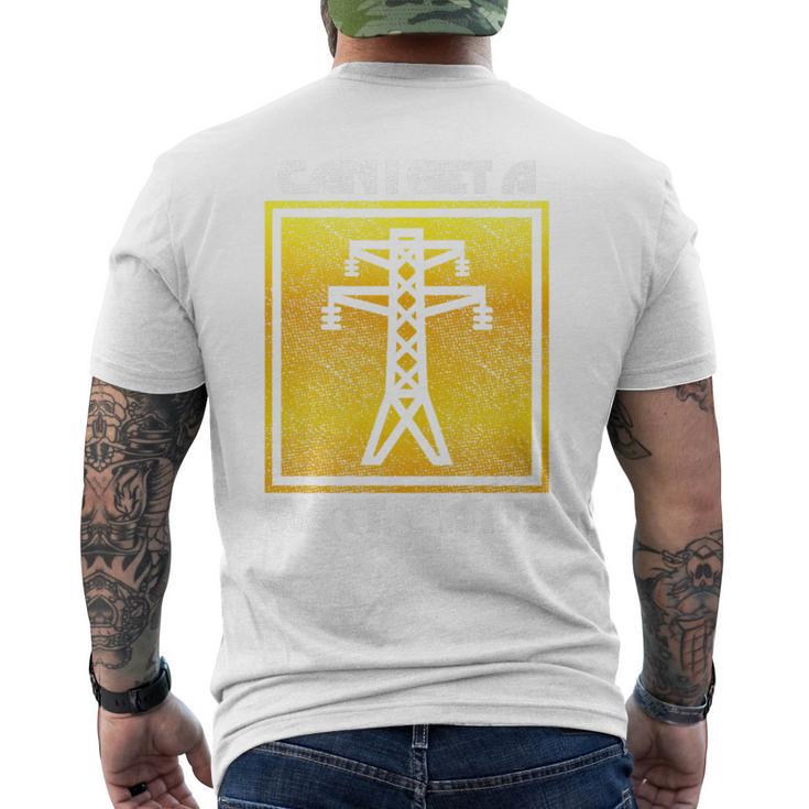 Watt Watt Lineman Electrical Engineer Dad Men's T-shirt Back Print