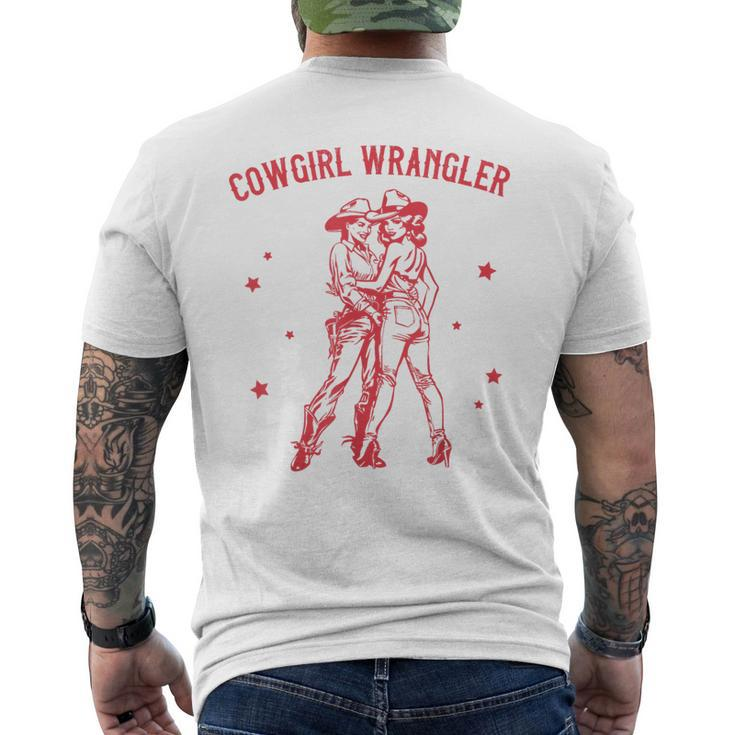Western Cowgirl Wrangler Lesbian Queer Pride Month Men's T-shirt Back Print