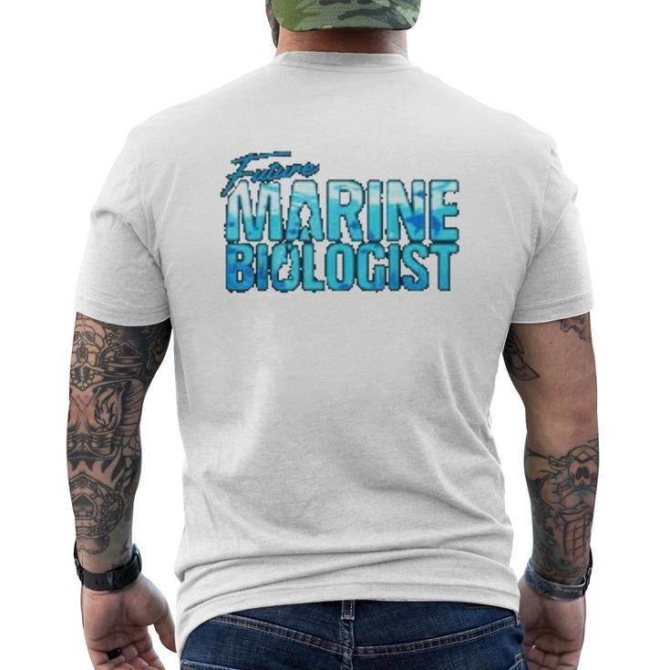 Future Marine Biologist Ocean Student Biology Pun Mens Back Print T-shirt