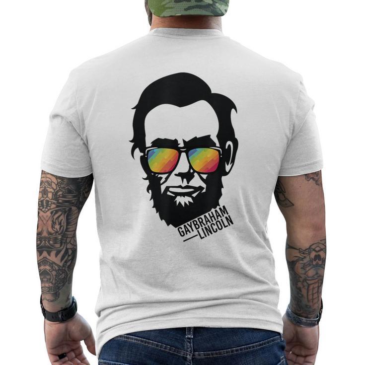 Gaybraham Lincoln American Lgbtq Gay Pride Men's T-shirt Back Print