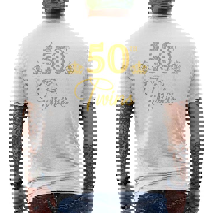 Gemelos De 50 Cumpleaños 50 Años Hermano Y Hermana Gemelos Sin Mangas Camiseta Hombre Estampado Espalda