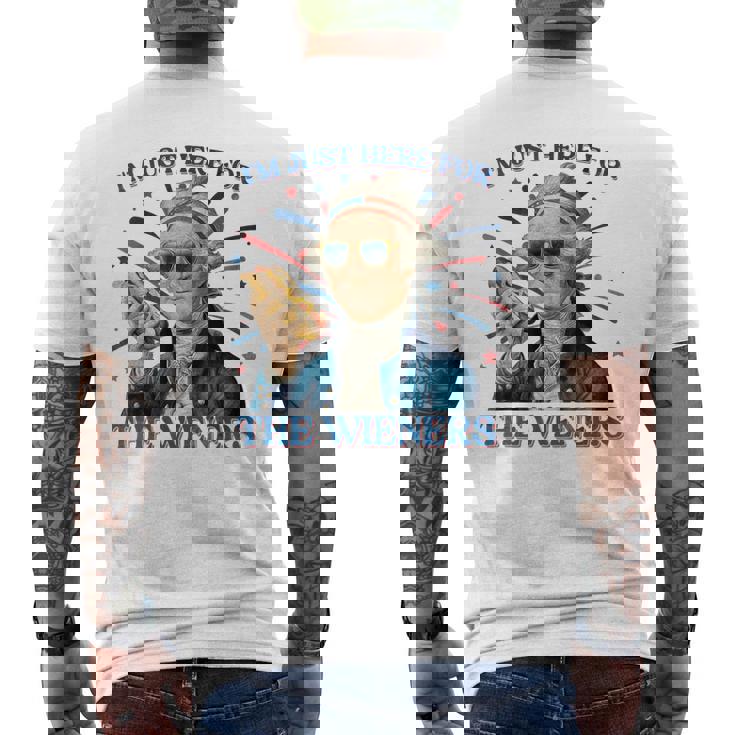 George Washington Hot Dog Just Here For The Wieners Men's T-shirt Back Print