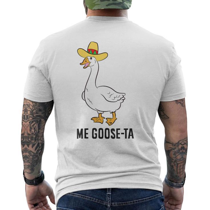 Me Goose Ta Mexican Goose Puns Men's T-shirt Back Print