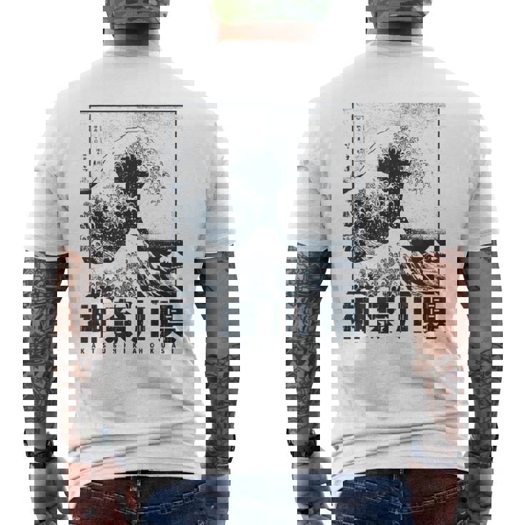 Gran Ola De Kanagawa Japón Arte Estética Japonesa Camiseta Hombre Estampado Espalda