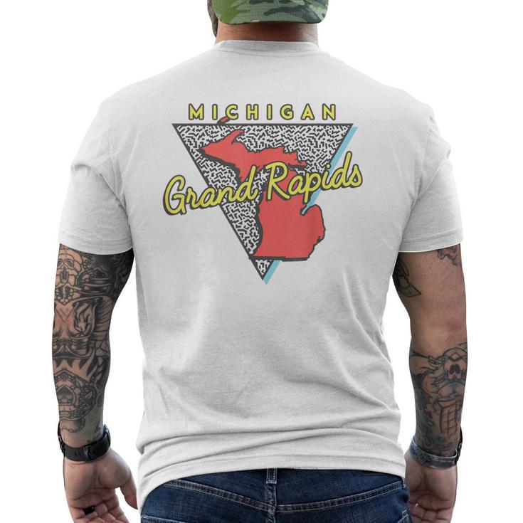 Grand Rapids Michigan T Vintage Mi Triangle Men's T-shirt Back Print