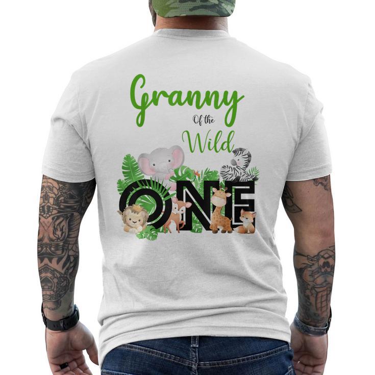 Granny Of The Wild One Zoo's Happy Birthday Jungle Animal Men's T-shirt Back Print