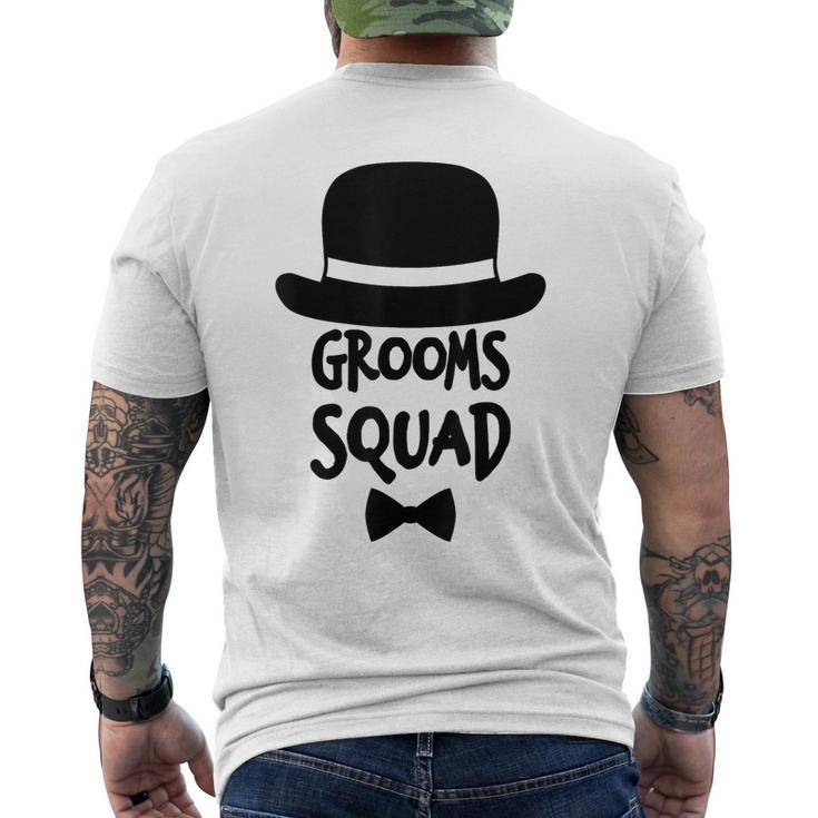 Grooms Squad White For Bachelor Party Men's T-shirt Back Print