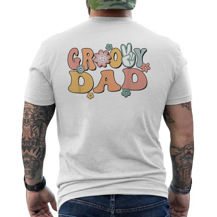 Groovy Dad Retro Father Matching Family 1St Birthday Party Men's T-shirt Back Print