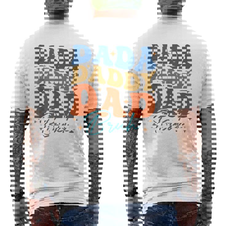 Groovy Dada Daddy Dad Bruh Fathers Day Men's T-shirt Back Print