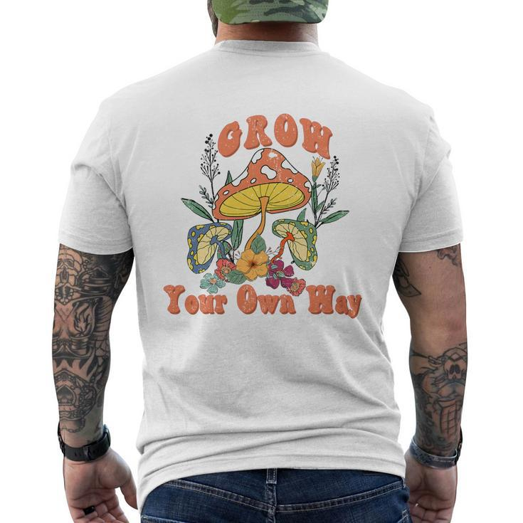 Grow Your Own Way Retro Vintage Custom Mens Back Print T-shirt