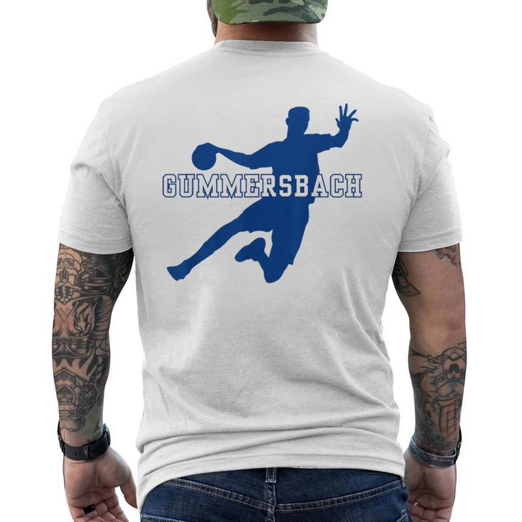 Gummersbach Handball Team Club Fan Nrw Blue Gray T-Shirt mit Rückendruck