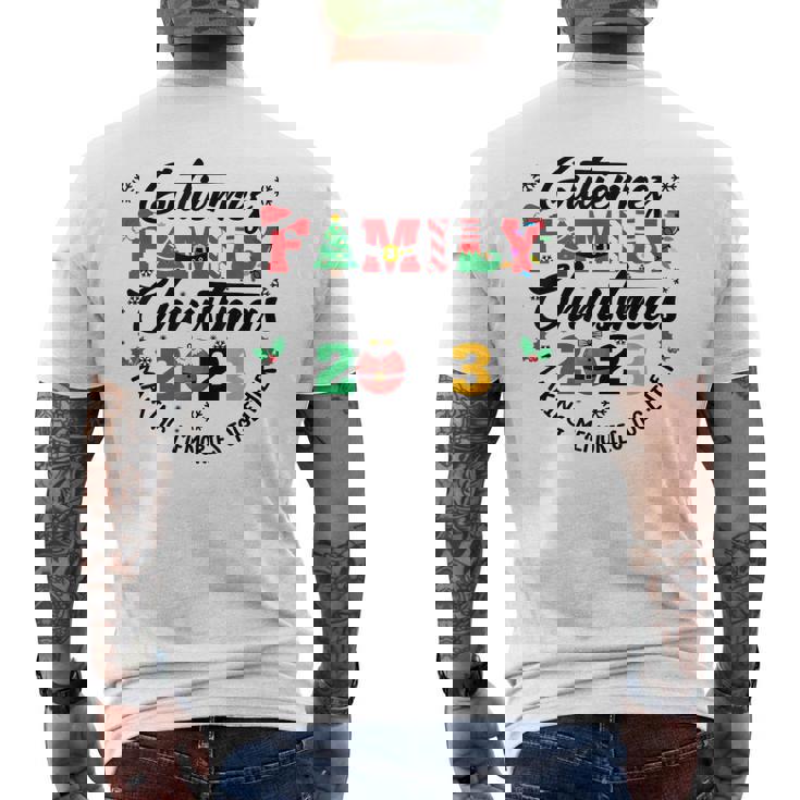 Gutierrez Family Name Christmas Matching Surname Xmas Men's T-shirt Back Print