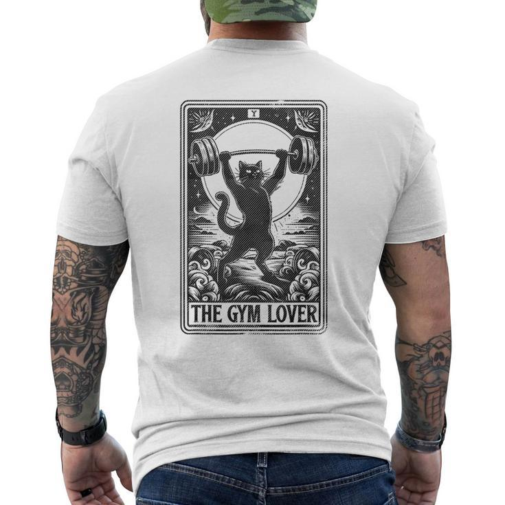 The Gym Lover Tarot Card Cats For Workout Fitness Fan Men's T-shirt Back Print