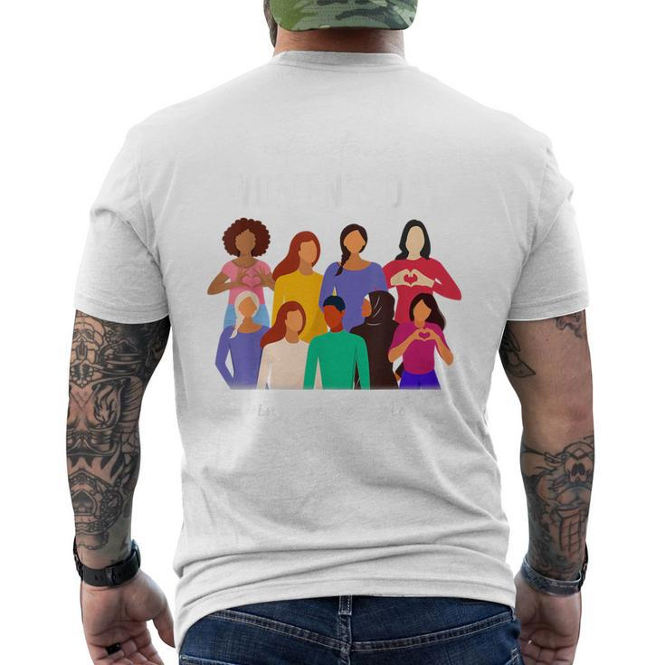 Happy Women's Day 8 March 2024 International Women's Day Men's T-shirt Back Print