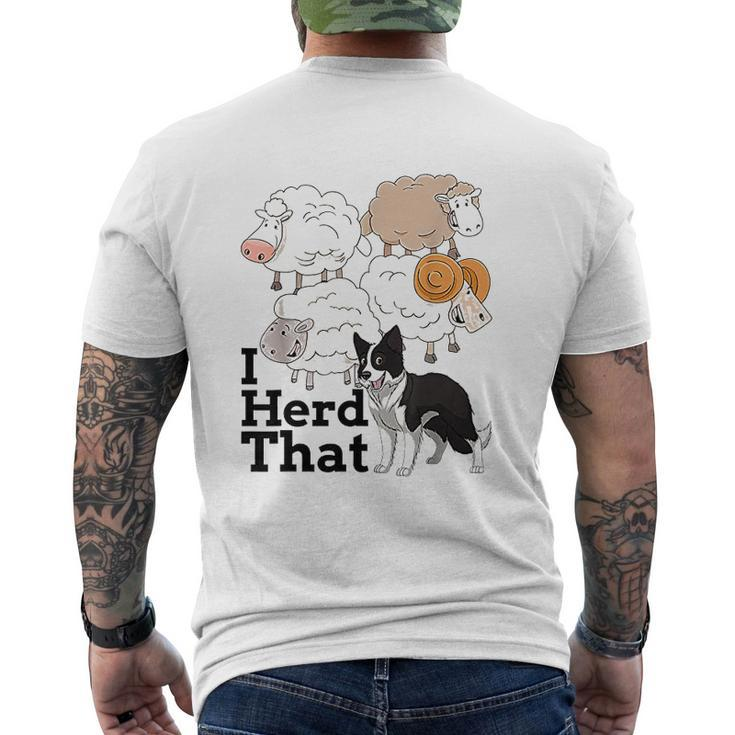 I Herd That Sheep Dog Christmas Dog  For Dog Owners Dog Mens Back Print T-shirt