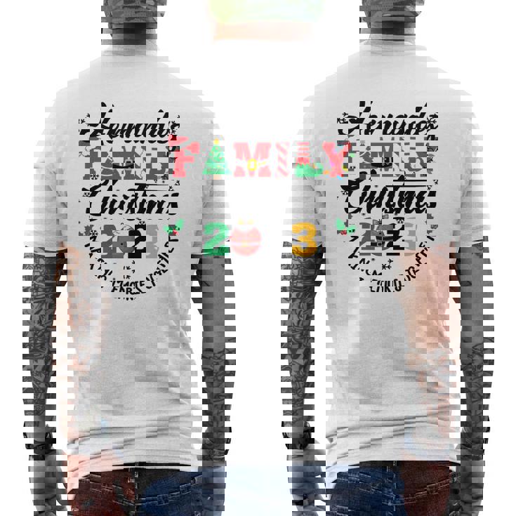 Hernandez Family Name Christmas Matching Surname Xmas Men's T-shirt Back Print