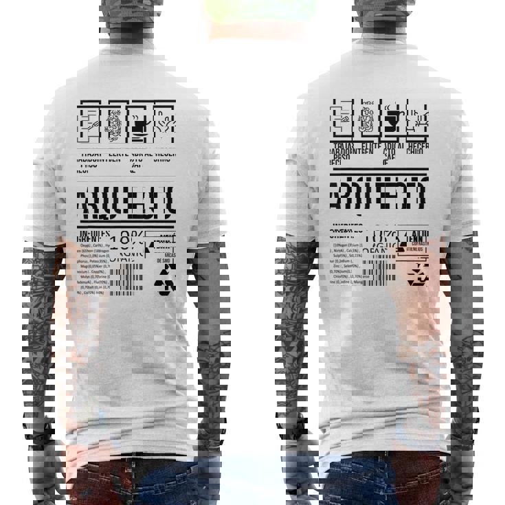 Hombre Divertido Arquitectura Graduación Arquitecto Camiseta Hombre Estampado Espalda