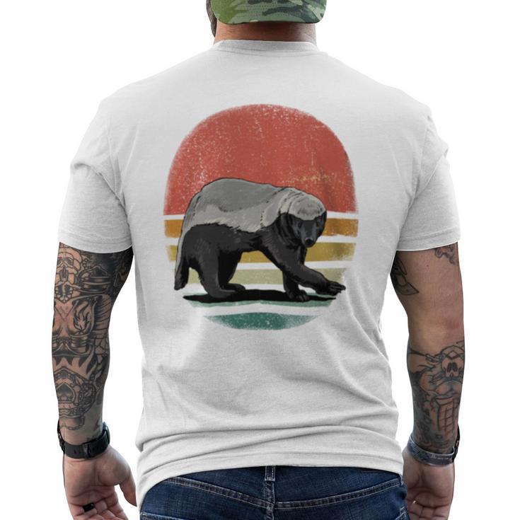 Honey Badger Retro Style Wild Animal Lover Zookeeper Men's T-shirt Back Print