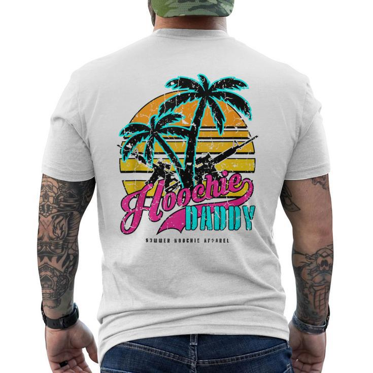 Hoochie Daddy Tropical Tactical Ar Gym & Fitness Surfing Co Men's T-shirt Back Print