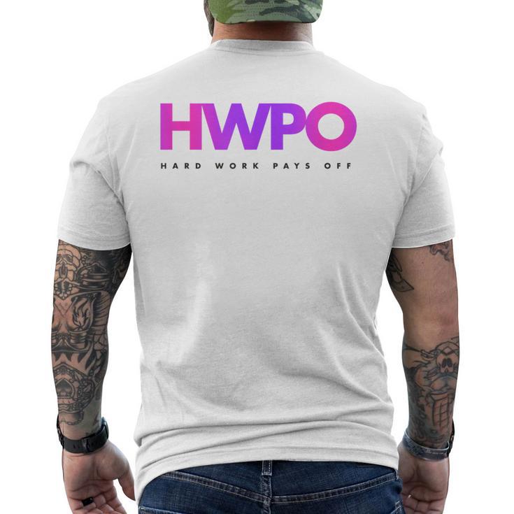 Hwpo Hard Work Pays Off Pastel Motivational Men's T-shirt Back Print