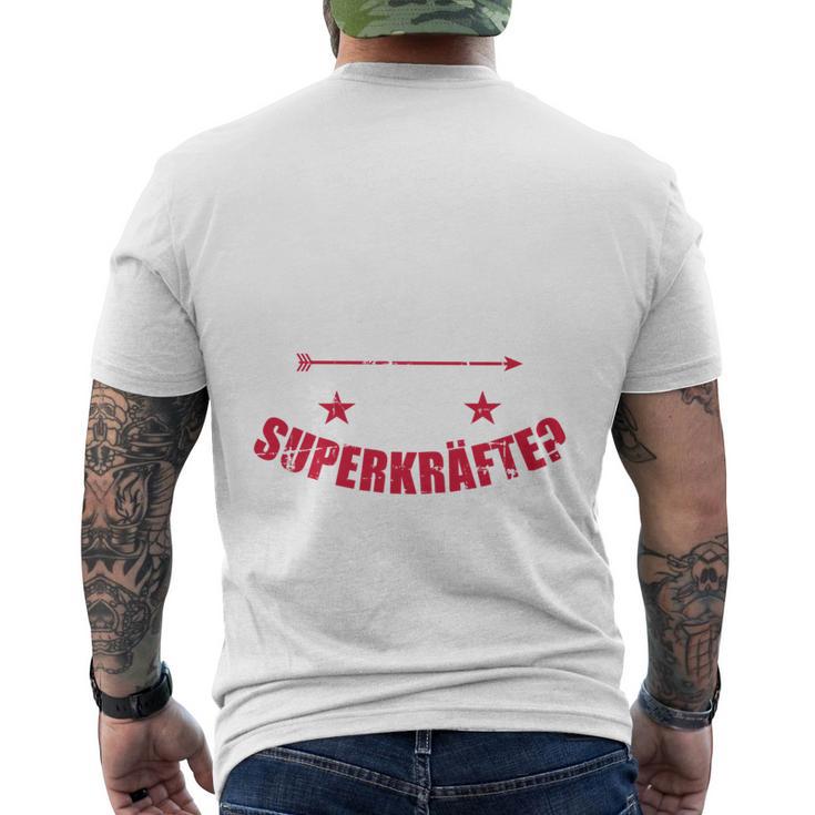 Ich Bin Papa Und Bonus Papa Was Sind Deine Superkräfte T-Shirt mit Rückendruck