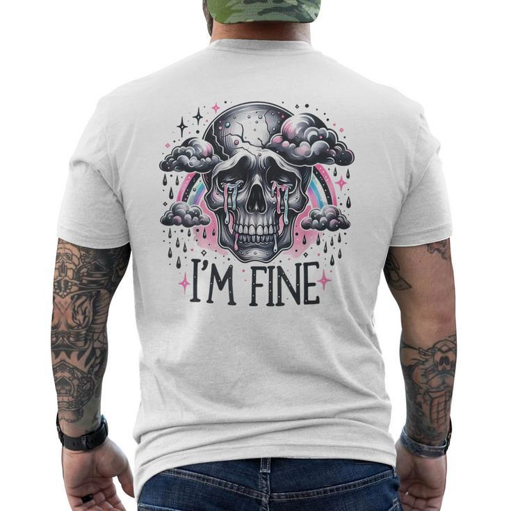 I'm Fine Skull Rainbow Men's T-shirt Back Print